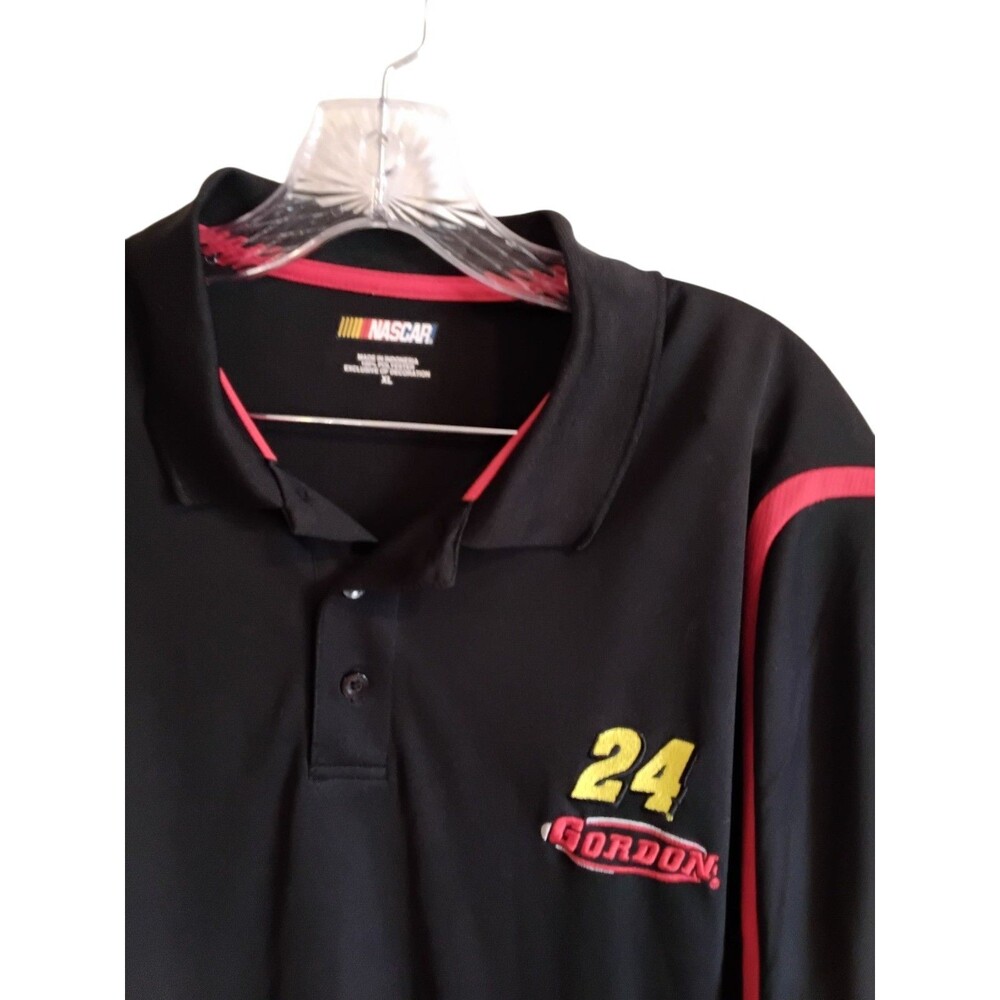 Nascar Men's Hendrick Motorsports #24 Jeff Gordon Black Polo Shirt Size XL - Picture 3 of 9